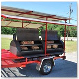 8' x 30" Charcoal wood smoker